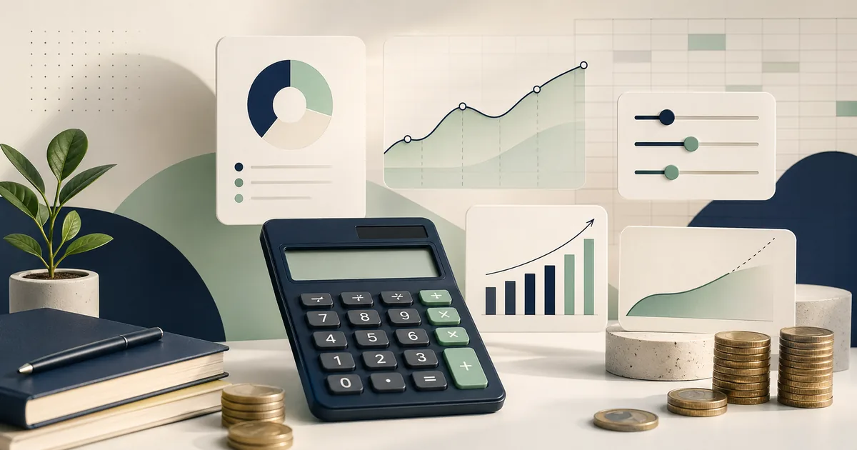 Resumen visual de calculadoras financieras