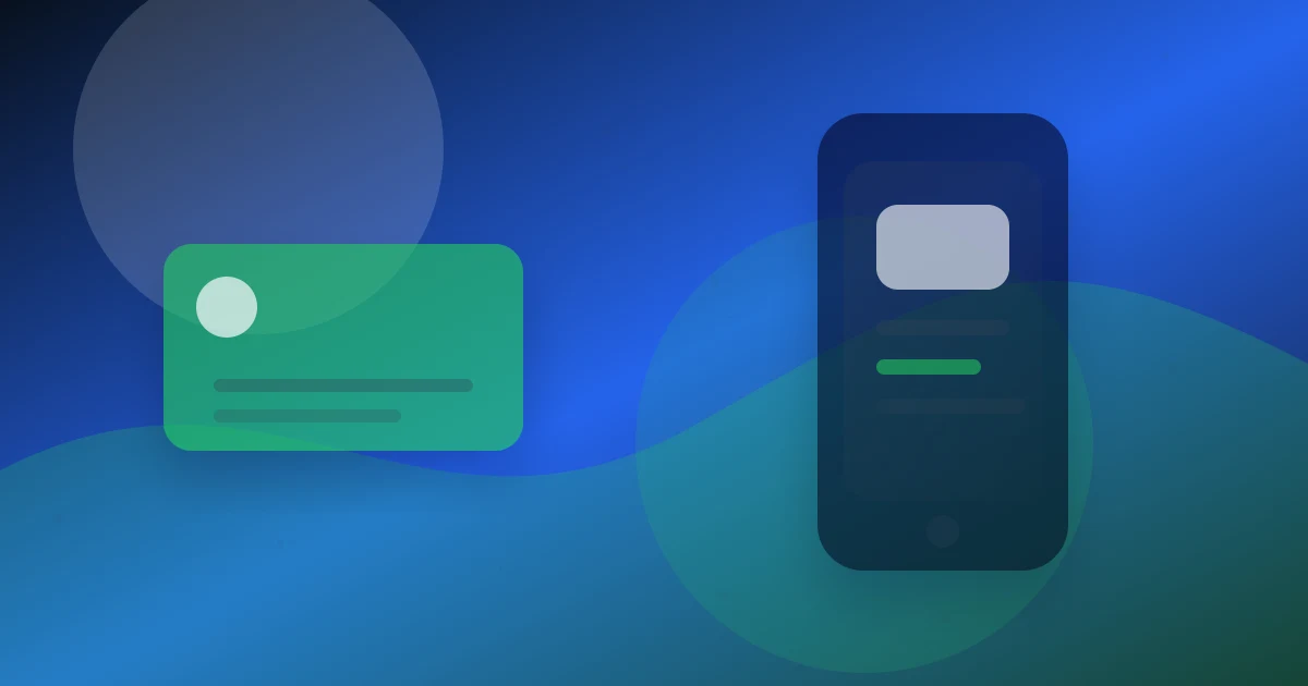 Visual editorial de tarjetas bancarias con composicion card-control para Ahorro Automatico Redondeo