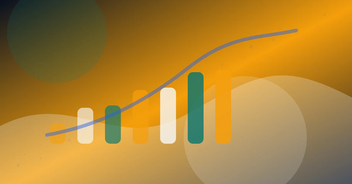 Visual editorial de calculo financiero con composicion compound-growth para Interes Compuesto