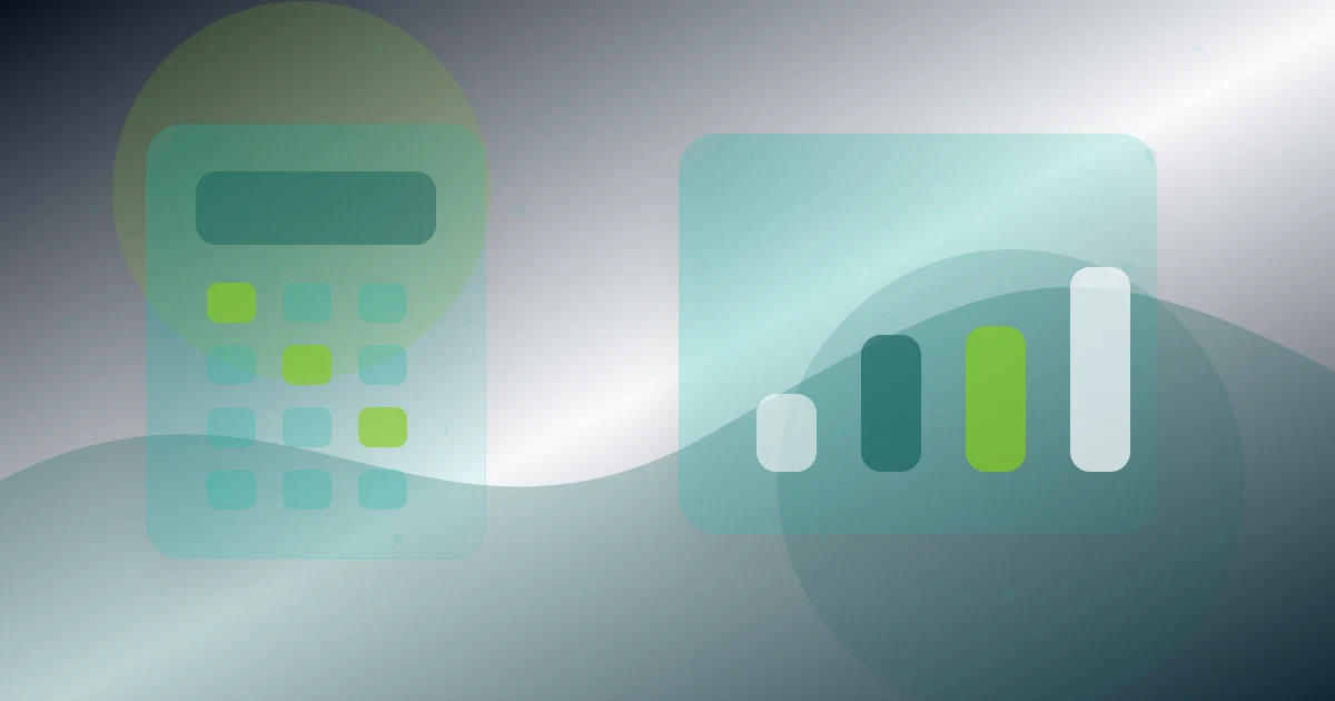 Visual editorial de presupuesto personal con composicion calculator-dashboard para Presupuesto